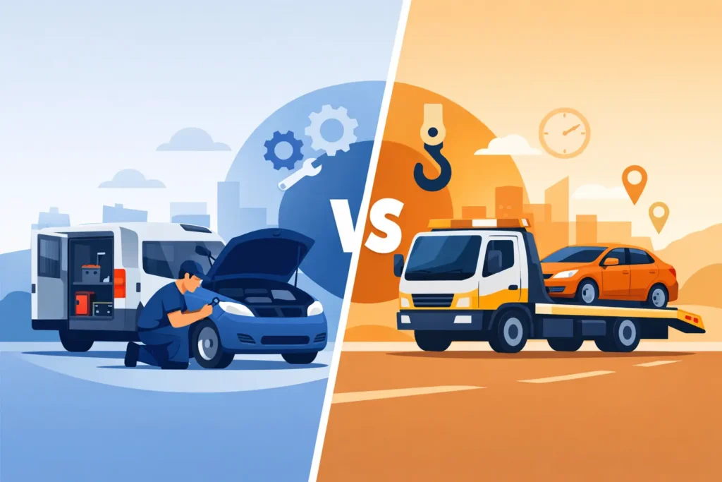 Mobile Mechanic vs Towing: What Saves More?