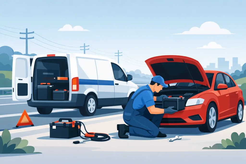 Roadside Battery Replacement Service Fast